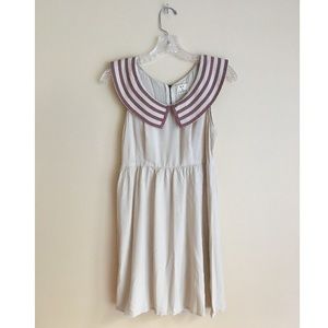 Pins and Needles Cream and Mauve Dress Sz S